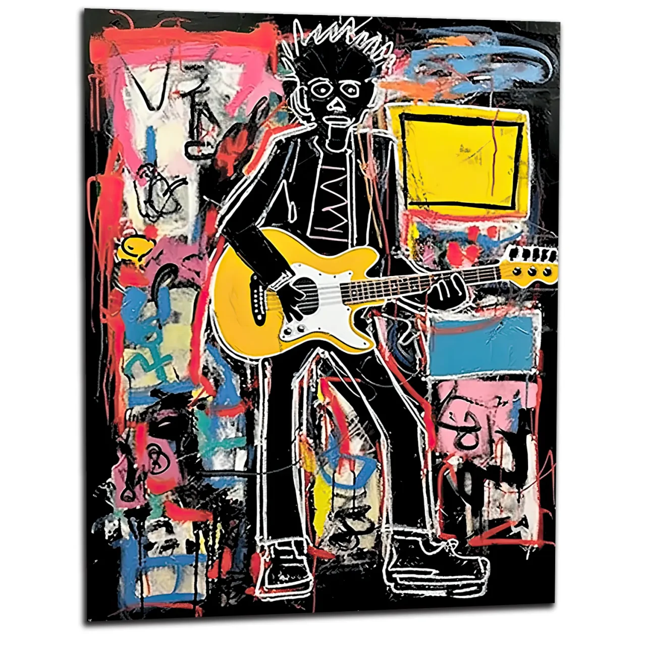 Tableau Guitariste musicien par Basquiat guitariste musicien par basquiat