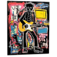 Tableau Guitariste musicien par Basquiat guitariste musicien par basquiat