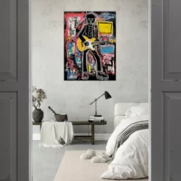 Tableau Guitariste musicien par Basquiat guitariste musicien par basquiat