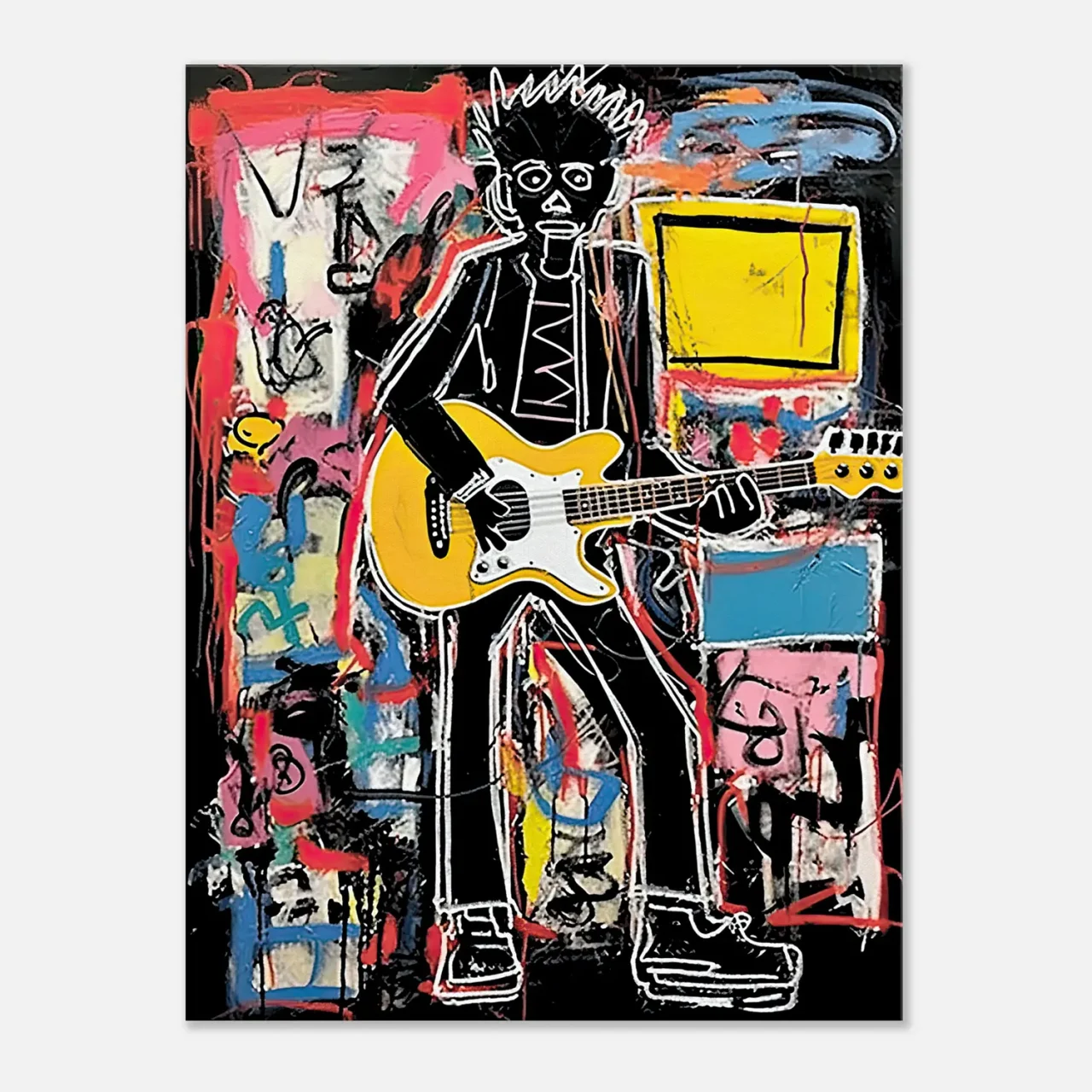 Tableau Guitariste musicien par Basquiat guitariste musicien par basquiat