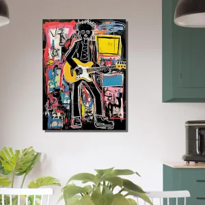 Tableau Guitariste musicien par Basquiat guitariste musicien par basquiat