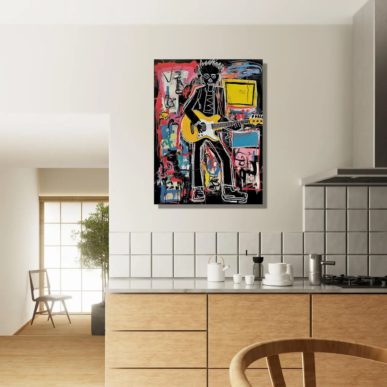 Tableau Guitariste musicien par Basquiat guitariste musicien par basquiat