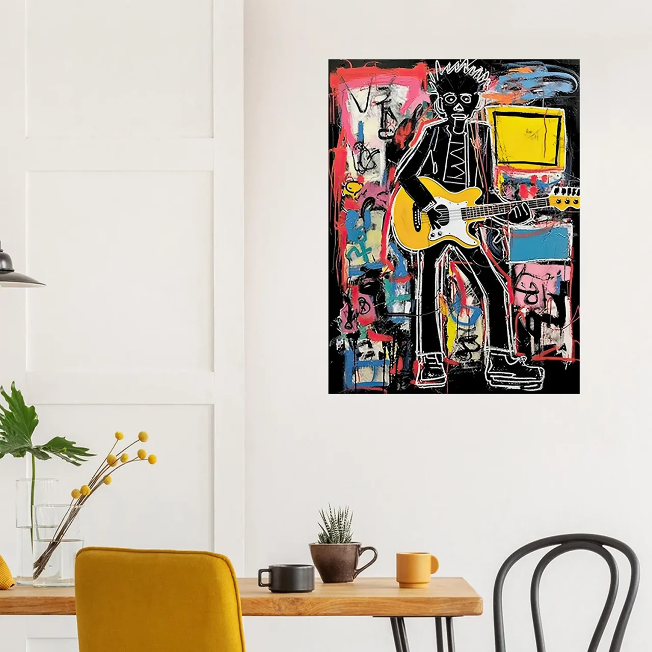 Tableau Guitariste musicien par Basquiat guitariste musicien par basquiat