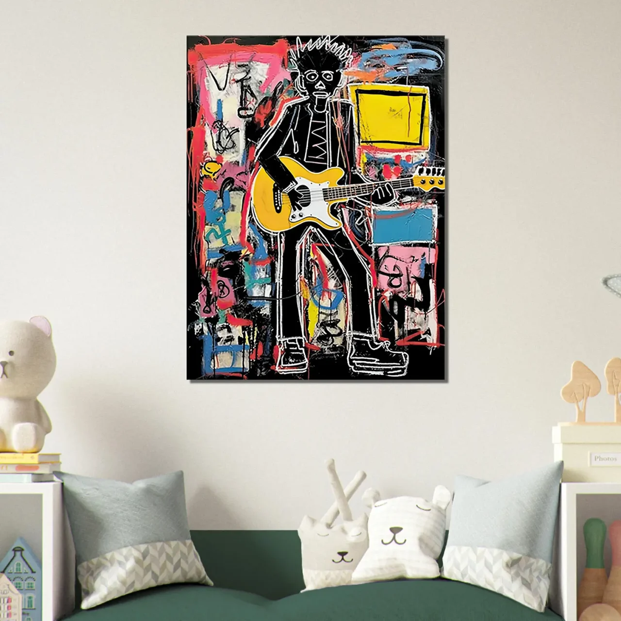 Tableau Guitariste musicien par Basquiat guitariste musicien par basquiat