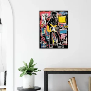Tableau Guitariste musicien par Basquiat guitariste musicien par basquiat