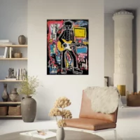 Tableau Guitariste musicien par Basquiat guitariste musicien par basquiat