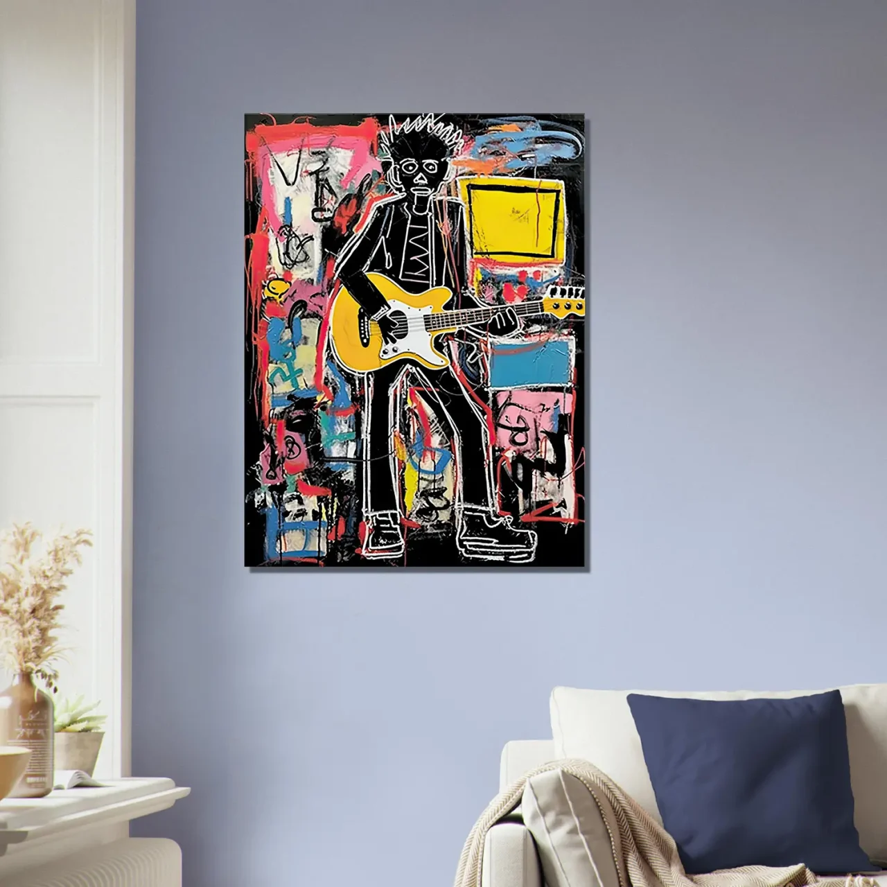 Tableau Guitariste musicien par Basquiat guitariste musicien par basquiat