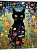 jardin floral et chat noir de klimt jardin floral et chat noir de klimt