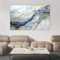 marbre bleu doré abstrait