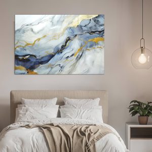 marbre bleu doré abstrait