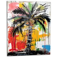 Abstrait Tropical Palmier Graffiti Street Art palmier graffiti street art