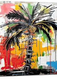 Abstrait Tropical Palmier Graffiti Street Art palmier graffiti street art