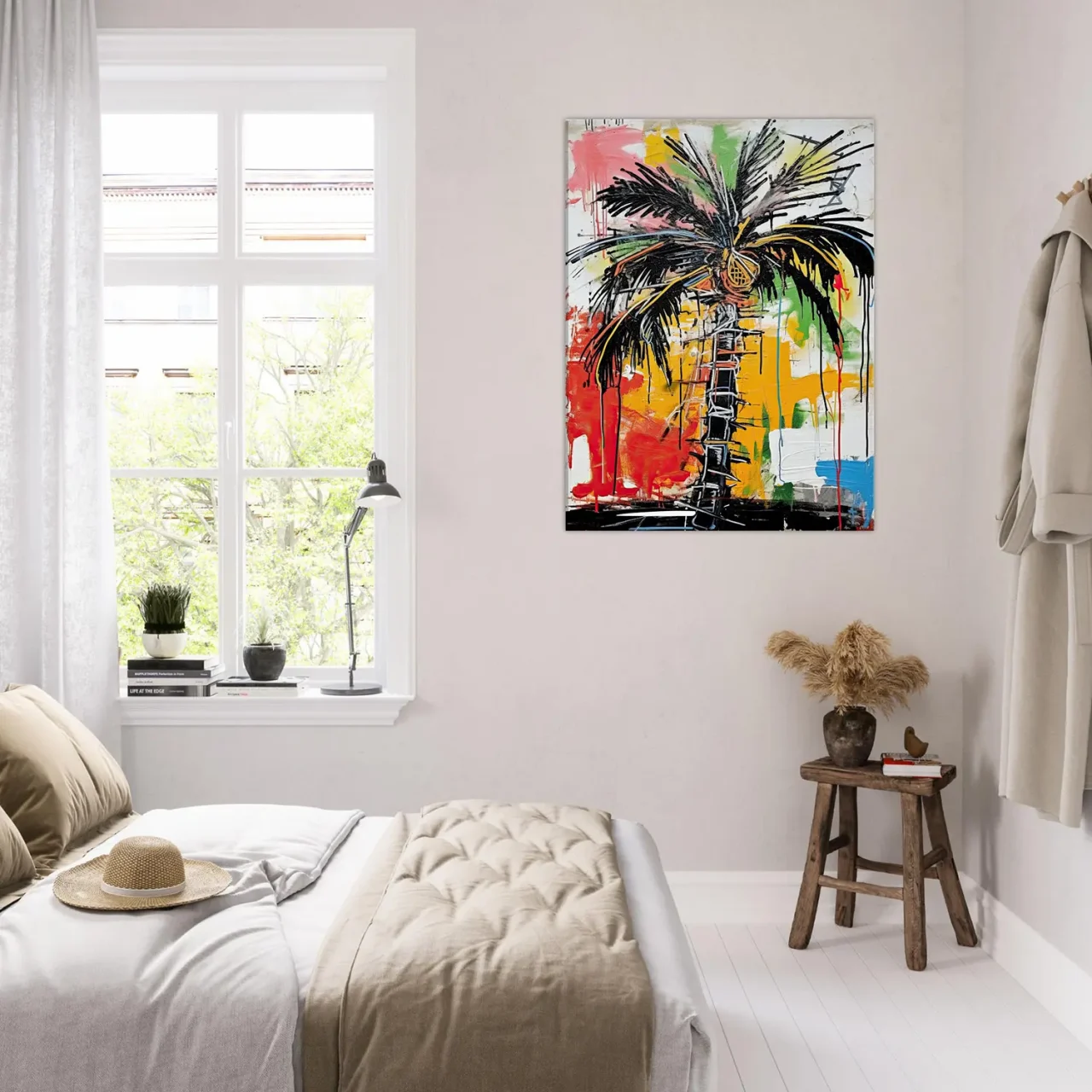 Abstrait Tropical Palmier Graffiti Street Art palmier graffiti street art
