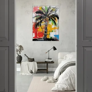 Abstrait Tropical Palmier Graffiti Street Art palmier graffiti street art
