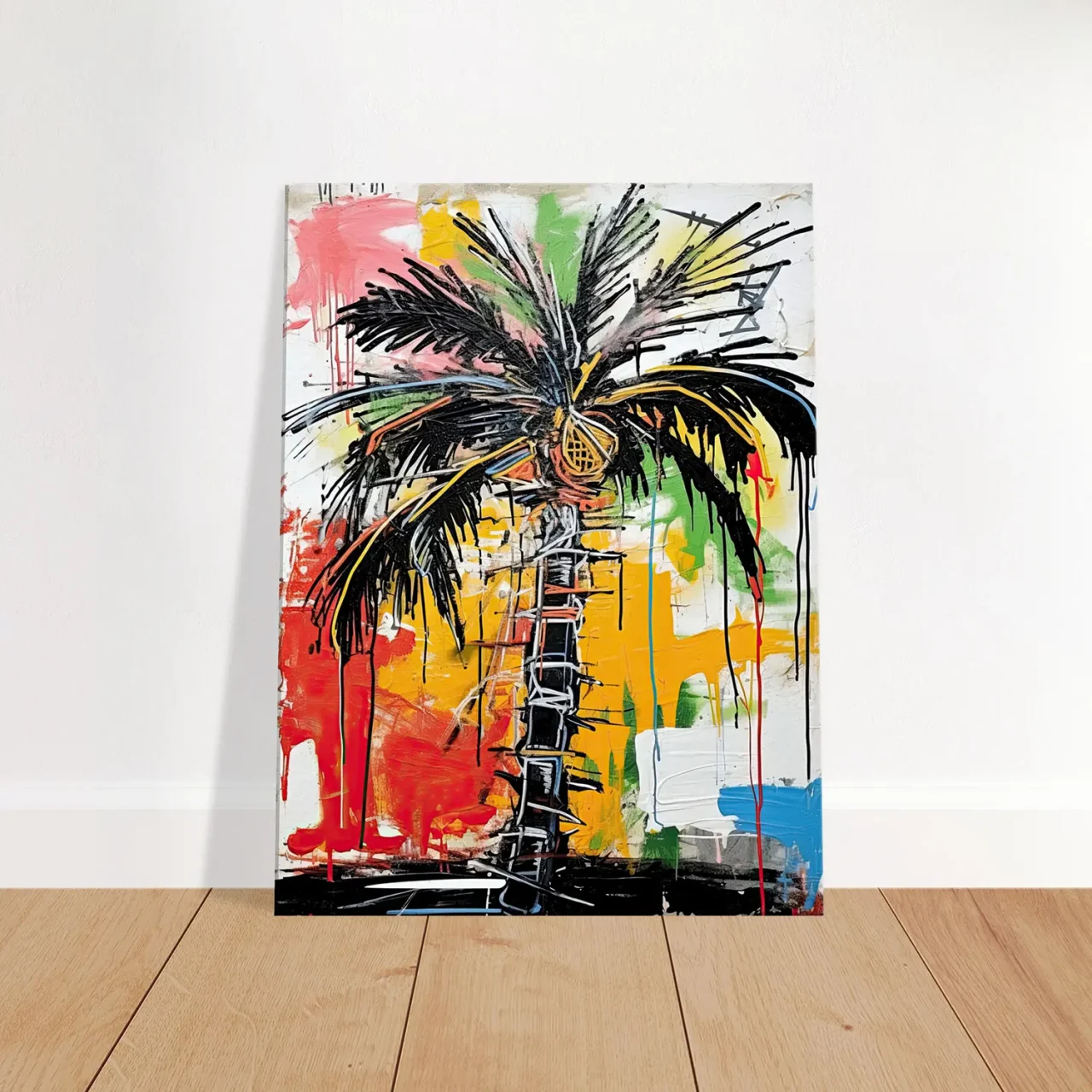 Abstrait Tropical Palmier Graffiti Street Art abstrait tropical palmier graffiti street art