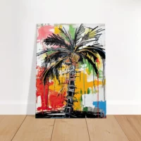 abstrait tropical palmier graffiti street art