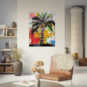Abstrait Tropical Palmier Graffiti Street Art palmier graffiti street art