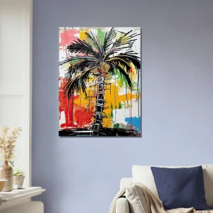 Abstrait Tropical Palmier Graffiti Street Art palmier graffiti street art
