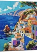 peinture de la cote grecque peinture de la côte grecque méditerranéenne