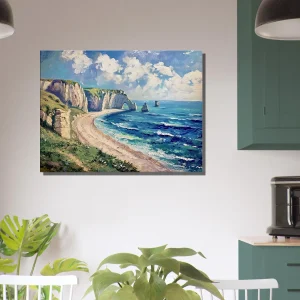 peinture des falaises: la splendeur d'Étretat