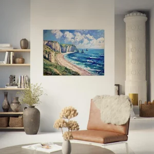 peinture des falaises: la splendeur d'Étretat