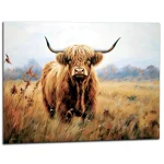 majesté d'une vache highland en automne