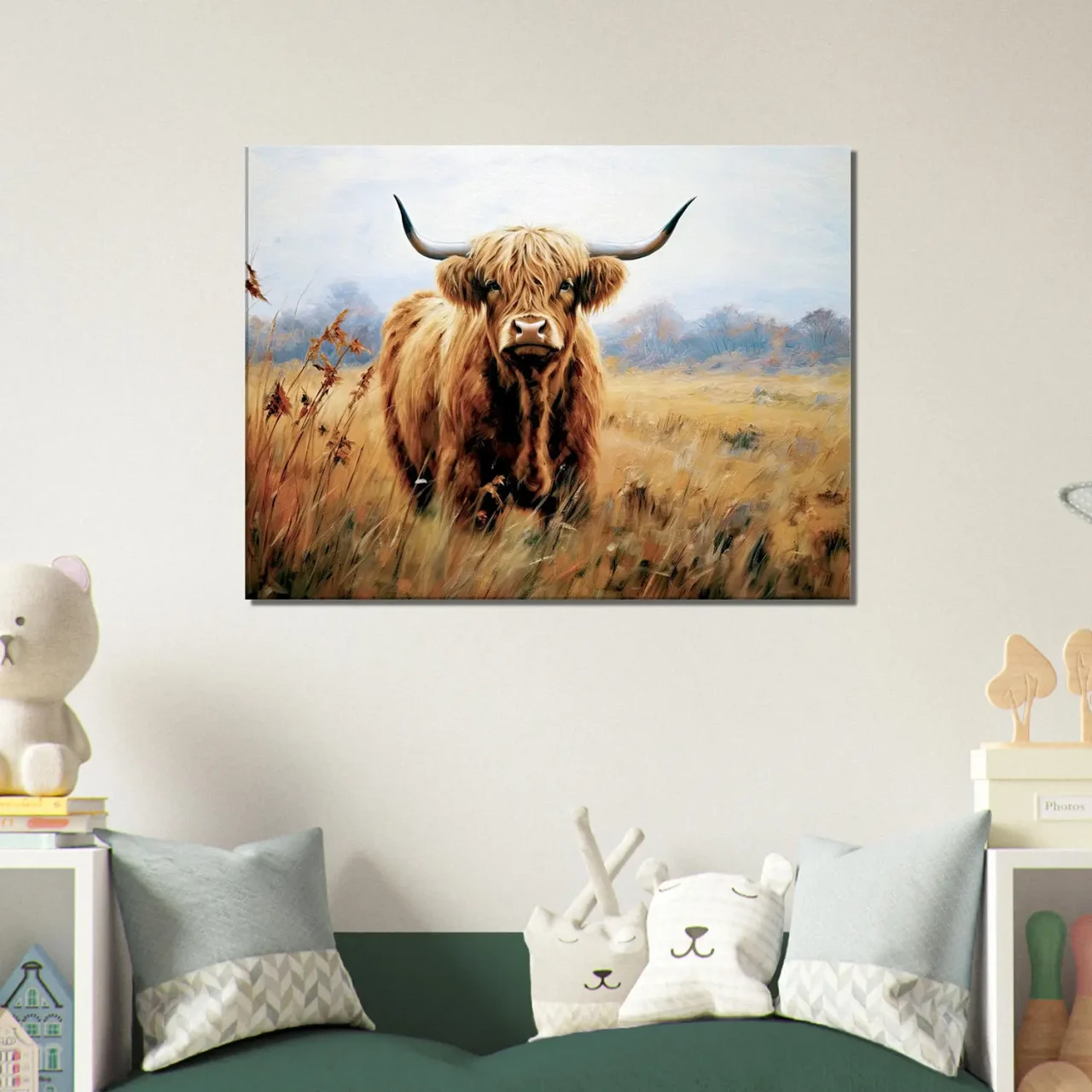 majesté d'une vache highland en automne