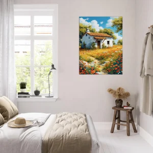 coquelicots et sérénité d'une maison champêtre