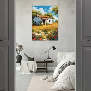 coquelicots et sérénité d'une maison champêtre