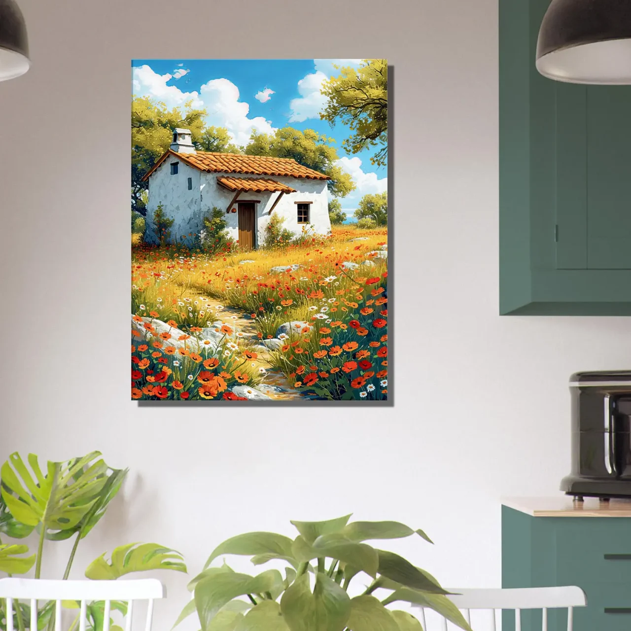 coquelicots et sérénité d'une maison champêtre