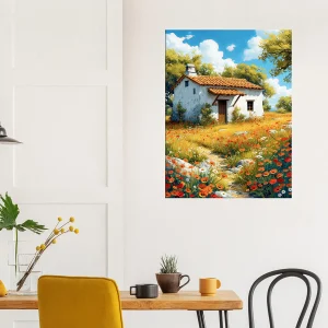 coquelicots et sérénité d'une maison champêtre