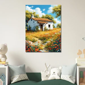 coquelicots et sérénité d'une maison champêtre