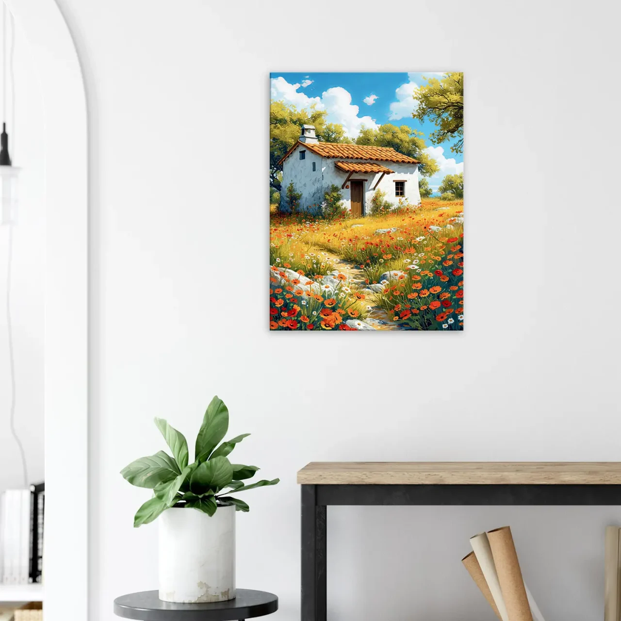 coquelicots et sérénité d'une maison champêtre