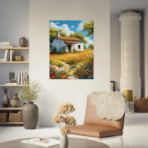 coquelicots et sérénité d'une maison champêtre