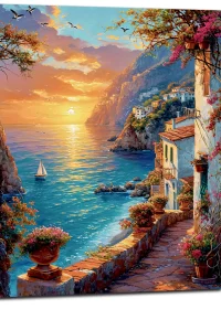 Coucher de Soleil sur la Riviera méditerranéenne coucher de soleil sur la riviera méditerranéenne