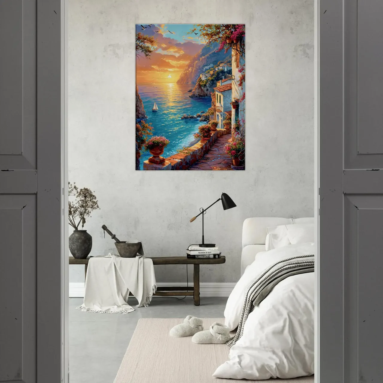 coucher de soleil sur la riviera méditerranéenne