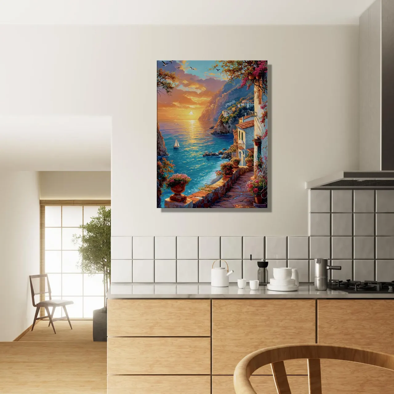 coucher de soleil sur la riviera méditerranéenne