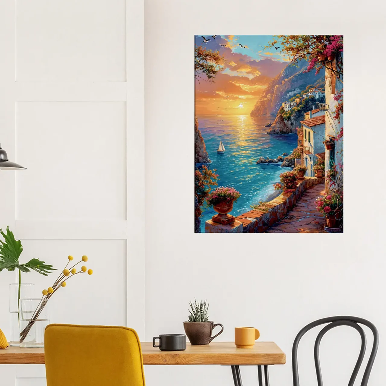 coucher de soleil sur la riviera méditerranéenne