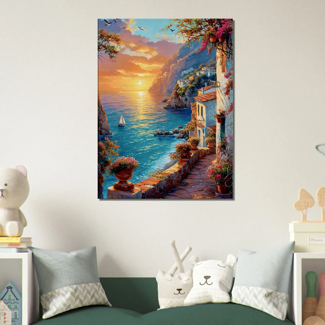 coucher de soleil sur la riviera méditerranéenne