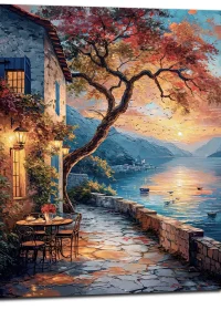 Coucher de Soleil sur le Lac et soirée Romantique coucher de soleil sur le lac et soirée romantique