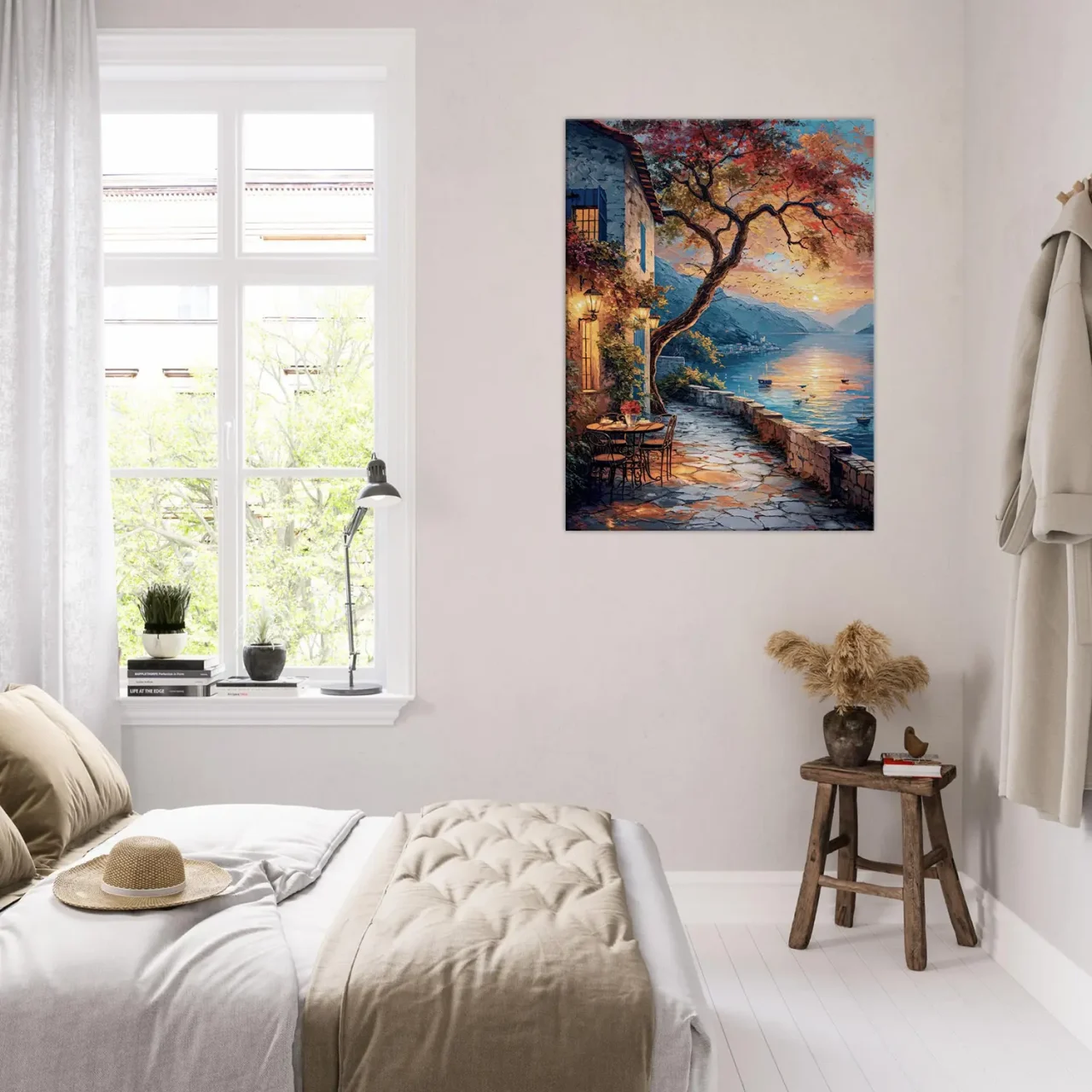 coucher de soleil sur le lac et soirée romantique