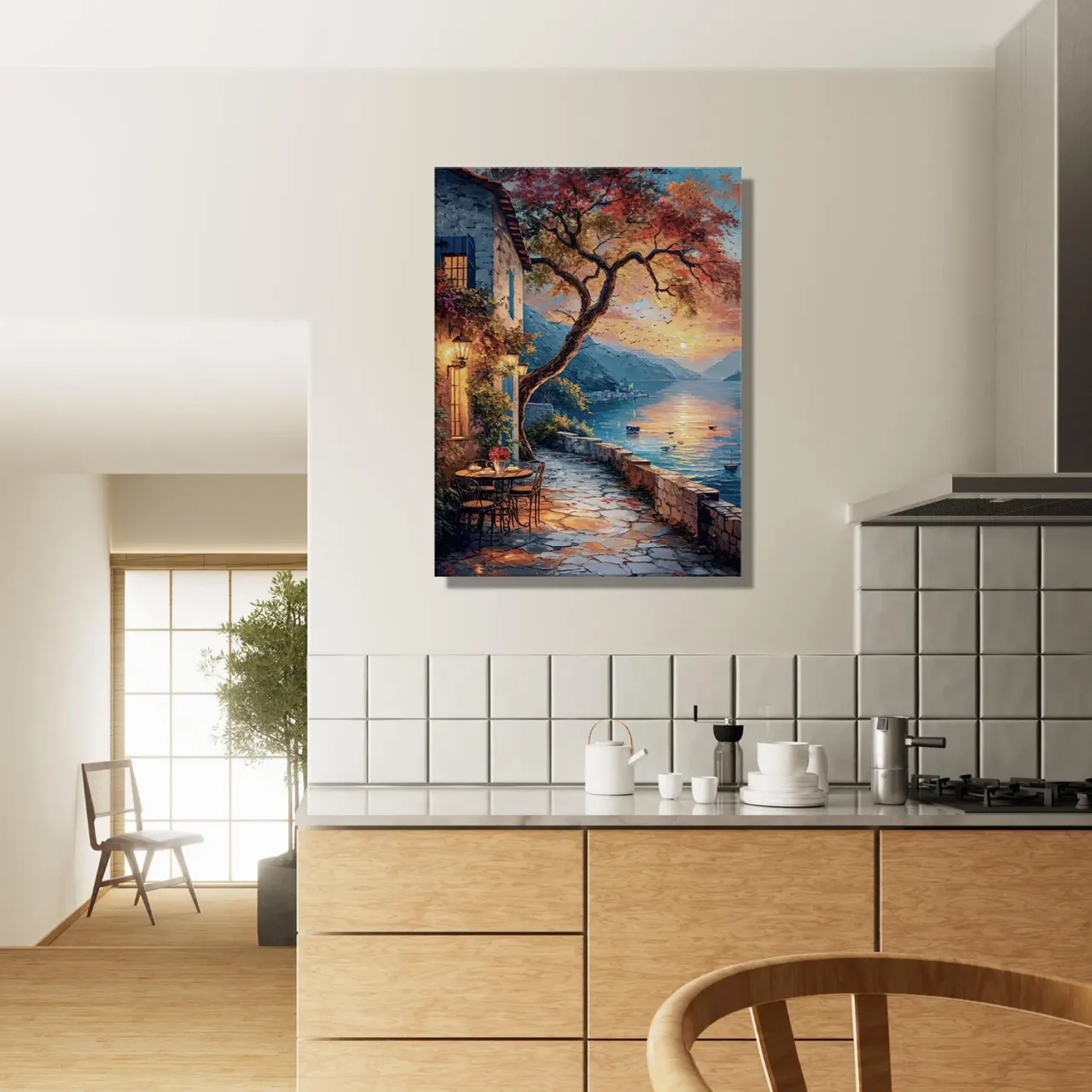 coucher de soleil sur le lac et soirée romantique