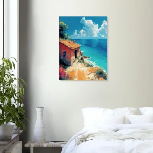 echappée azurée maisonnette face à la mer