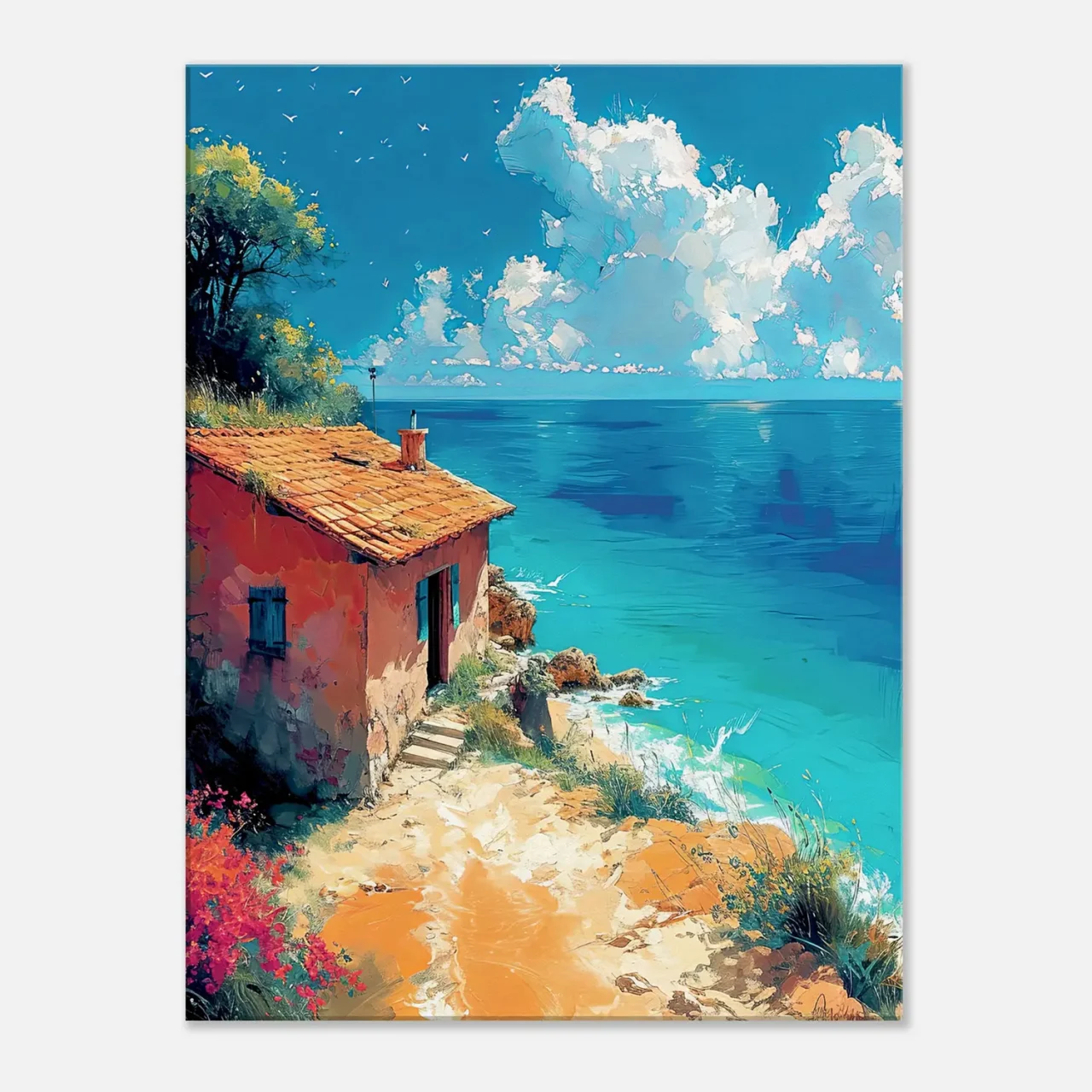 echappée azurée maisonnette face à la mer