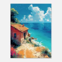 echappée azurée maisonnette face à la mer