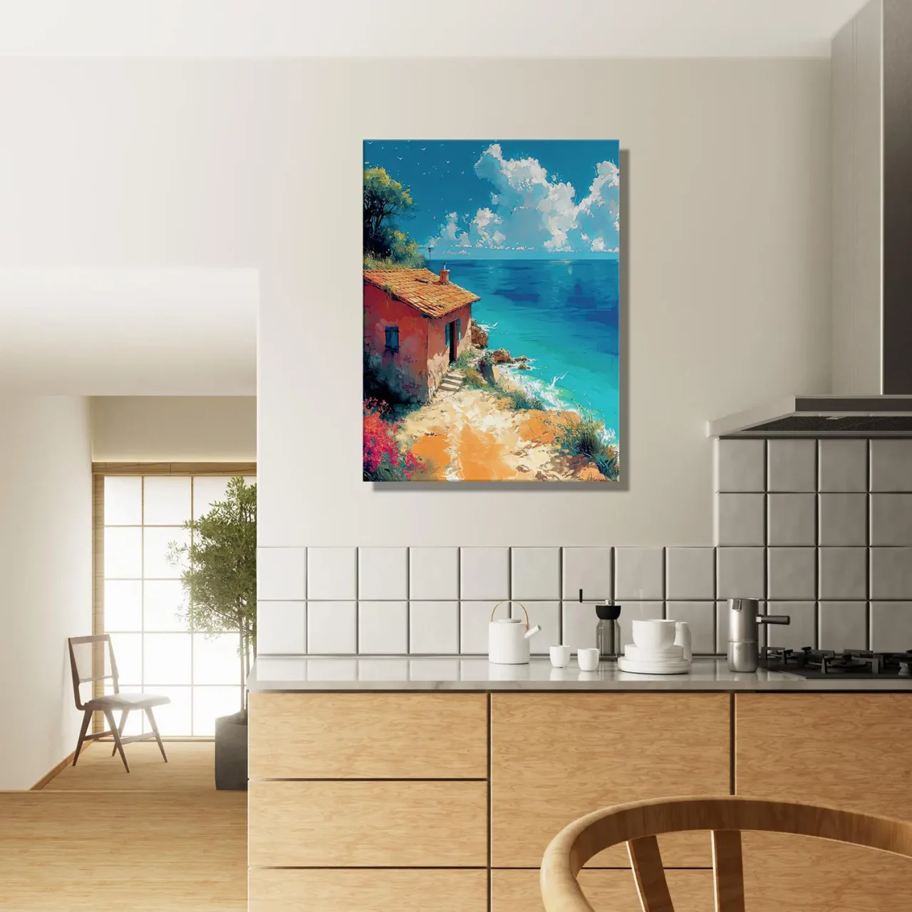 echappée azurée maisonnette face à la mer