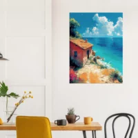 echappée azurée maisonnette face à la mer