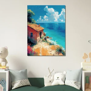 echappée azurée maisonnette face à la mer