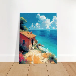 echappée azurée maisonnette face à la mer