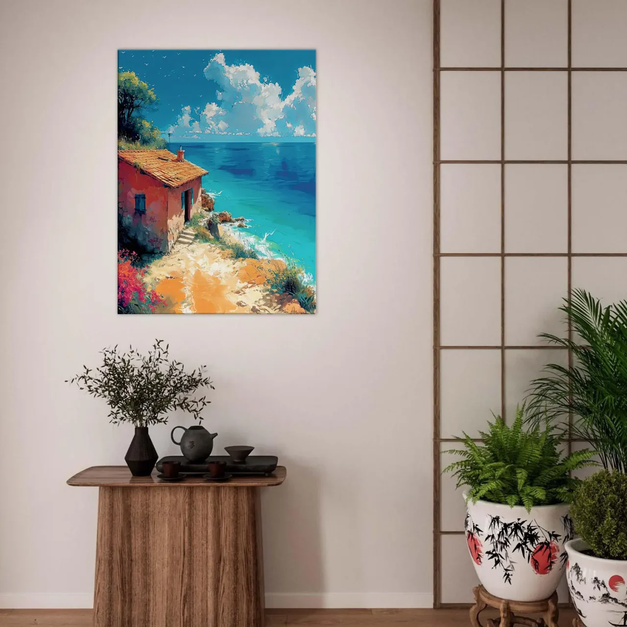 echappée azurée maisonnette face à la mer